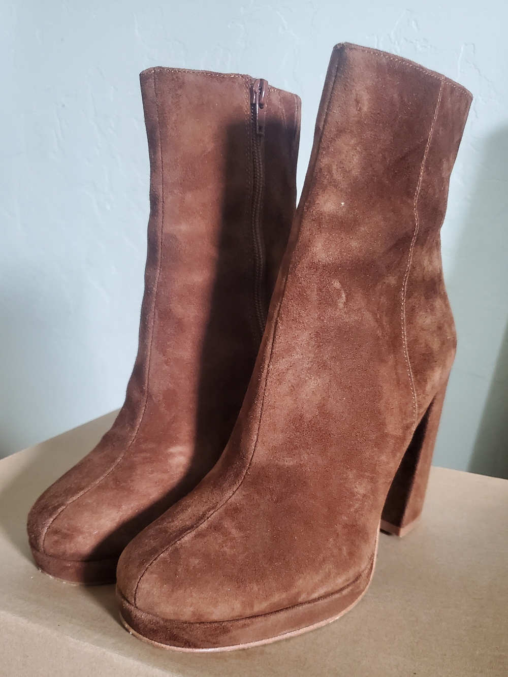Steve Madden Brown Suede Booties